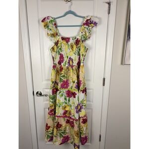 Truly 4 You Floral Maxi Dress 2X Summer Beach Vacation Flowey